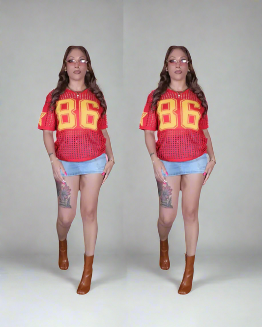 KNITTED JERSEY TOP