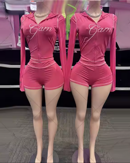 Hooded Tracksuit short 2pc